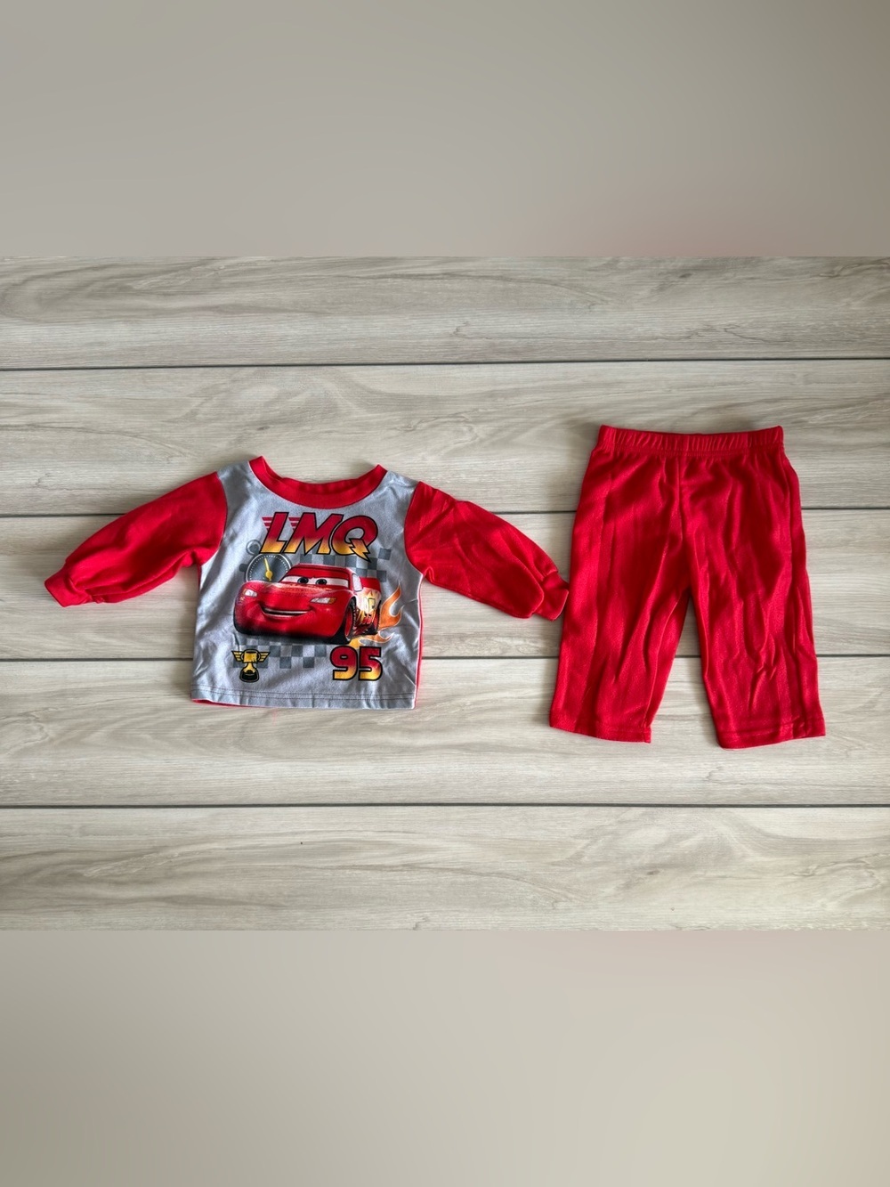 Disney Cars 2 Piece Pajama Set Red 12months NWT IN PACKAGING